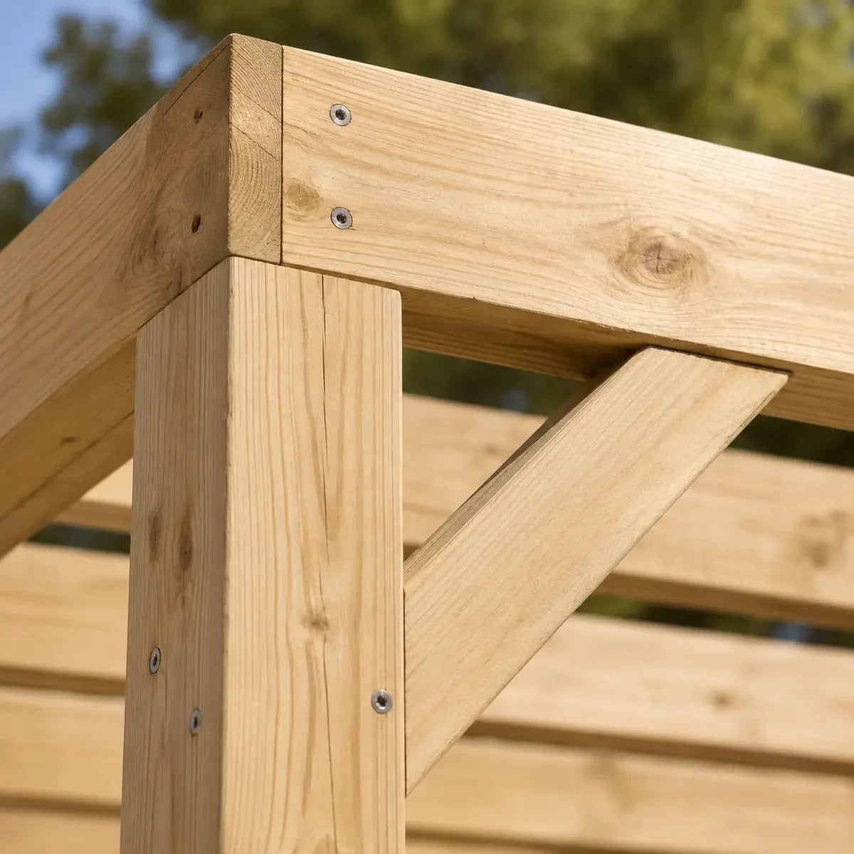 La Pergola en Bois naturel 3x3m