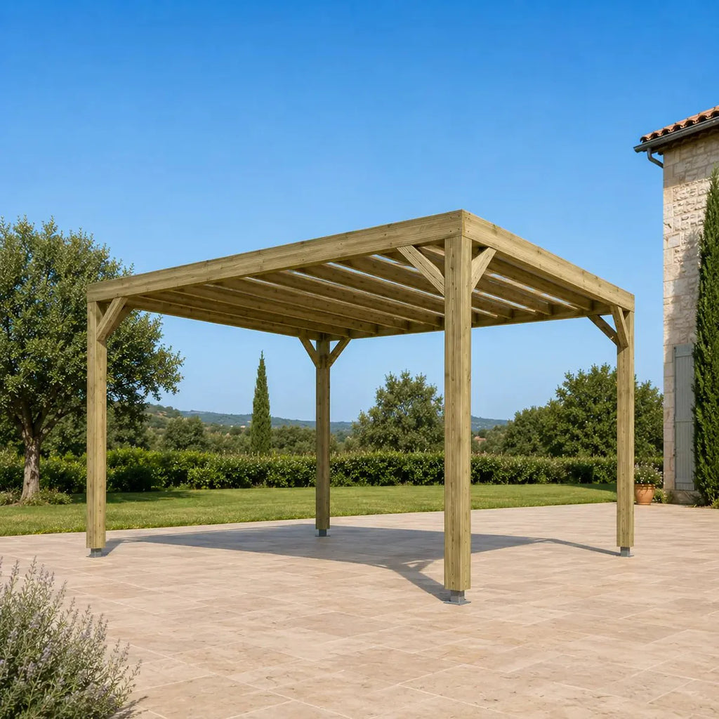 La Pergola en Bois naturel 3x4m