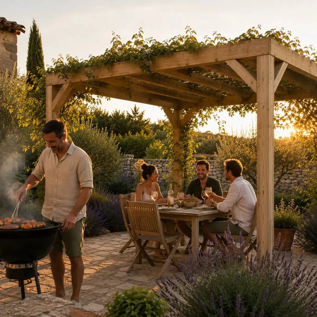 La Pergola en Bois naturel 3x4m
