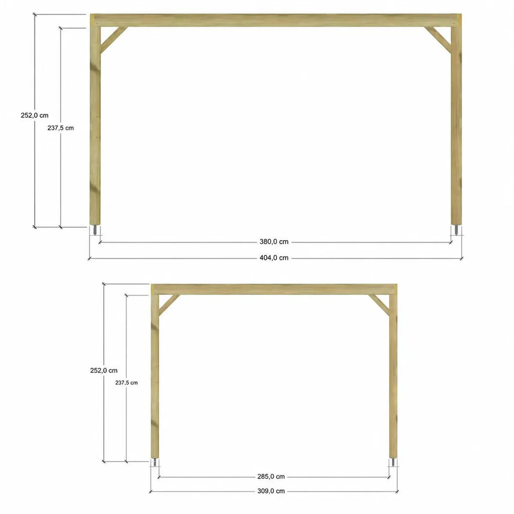La Pergola en Bois naturel 3x4m